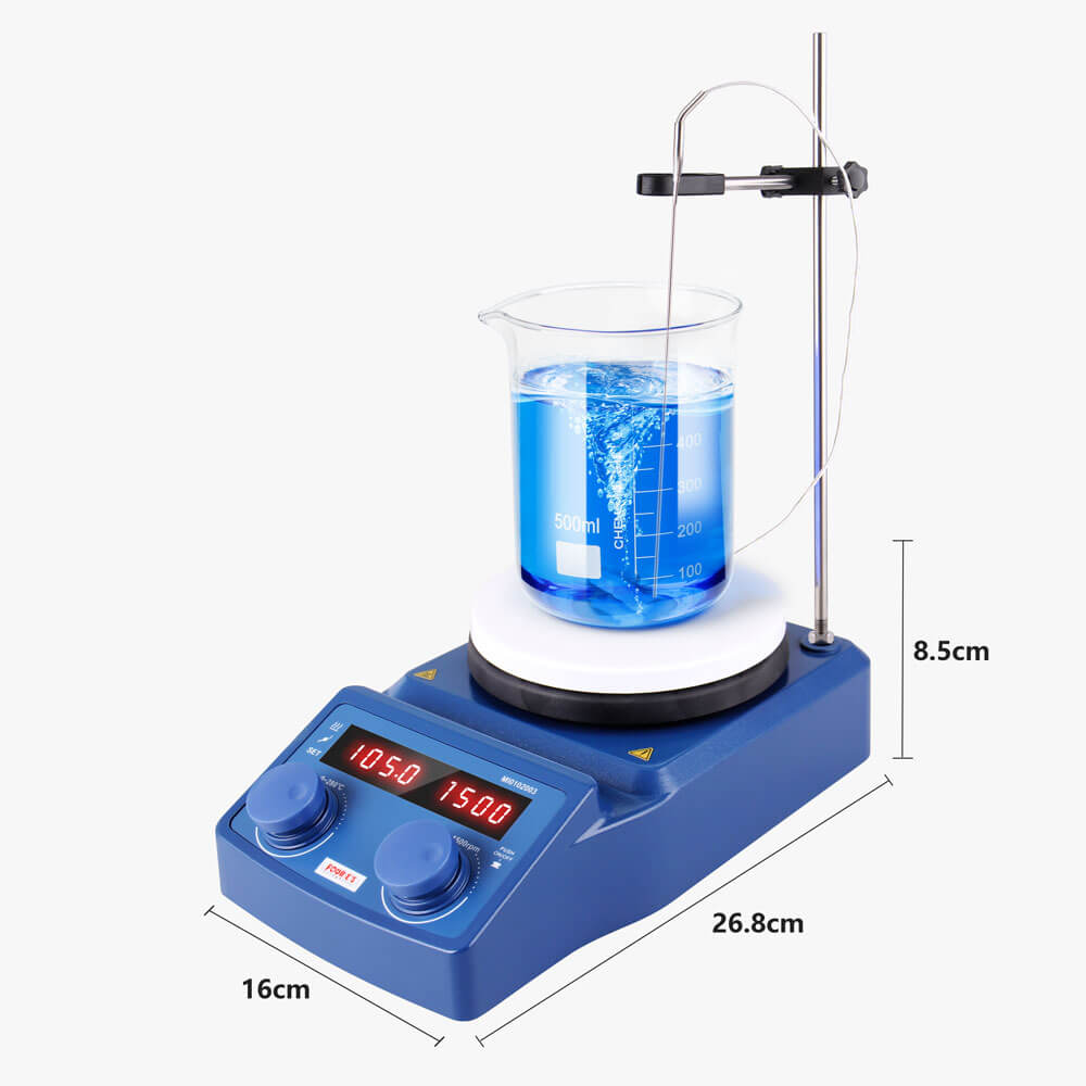 5 Inch Magnetic Hot Plate Stirrer | Economical Version - MI0102003 - Four E's USA (A Four E's Scientific Company)