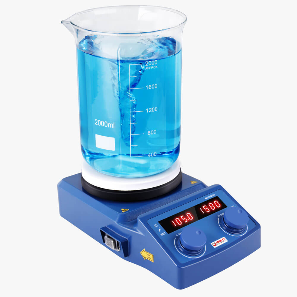 5 Inch Magnetic Hot Plate Stirrer | Economical Version - MI0102003 - Four E's USA (A Four E's Scientific Company)