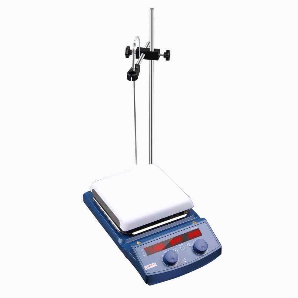 Hot Plate Stirrer Kit with External Temperature Controller, (2) 9 Support  Rods, and Stir Bar Retriever, PC-620D, Digital, 120V, 60Hz, Pyroceram, 10